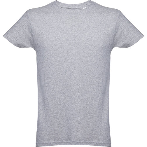 THC LUANDA. Herren-T-Shirt Aus Baumwolle Im Schlauchformat , hellgrau melliert, 100% Baumwolle, XS, 67,00cm x 47,00cm (Länge x Breite), Bild 1
