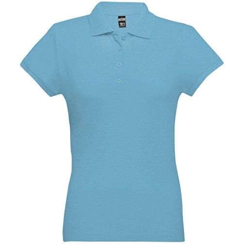 THC EVE. Damen Poloshirt , hellblau, 100% Baumwolle, XXL, 68,00cm x 52,00cm (Länge x Breite), Bild 1