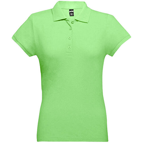 THC EVE. Damen Poloshirt , hellgrün, 100% Baumwolle, M, 62,00cm x 43,00cm (Länge x Breite), Bild 1