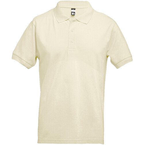 THC ADAM. Herren Poloshirt , pastellgelb, 100% Baumwolle, L, 71,50cm x 54,00cm (Länge x Breite), Bild 1
