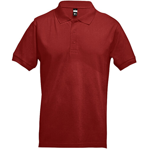 THC ADAM. Kurzarm-Poloshirt Aus Baumwolle Für Herren , burgunder, 100% Baumwolle, XL, 73,00cm x 58,00cm (Länge x Breite), Bild 1