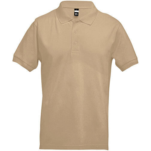 THC ADAM. Kurzarm-Poloshirt Aus Baumwolle Für Herren , hellbraun, 100% Baumwolle, XXL, 75,00cm x 61,00cm (Länge x Breite), Bild 1