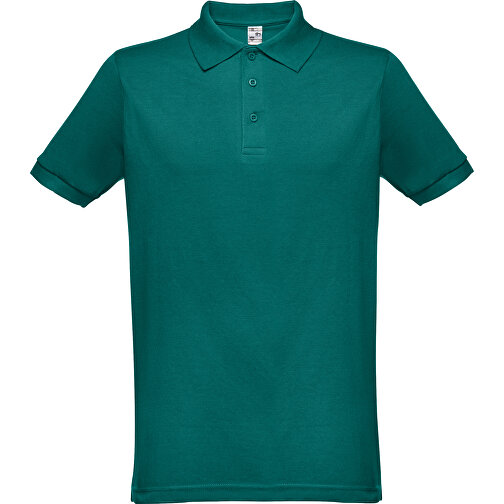 THC BERLIN. Kurzarm-Poloshirt Für Herren , dunkelgrün, Baumwolle und Polyester, M, 72,00cm x 50,00cm (Länge x Breite), Bild 1