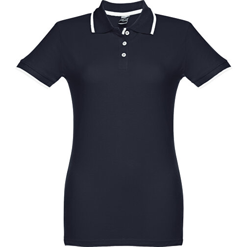 THC ROME WOMEN. 'Slim Fit' Damen Poloshirt , dunkelblau, 100% Baumwolle, L, 67,00cm x 48,00cm (Länge x Breite), Bild 1