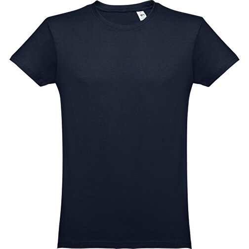 THC LUANDA. Herren-T-Shirt Aus Baumwolle Im Schlauchformat , nachtblau, 100% Baumwolle, M, 72,00cm x 53,00cm (Länge x Breite), Bild 1
