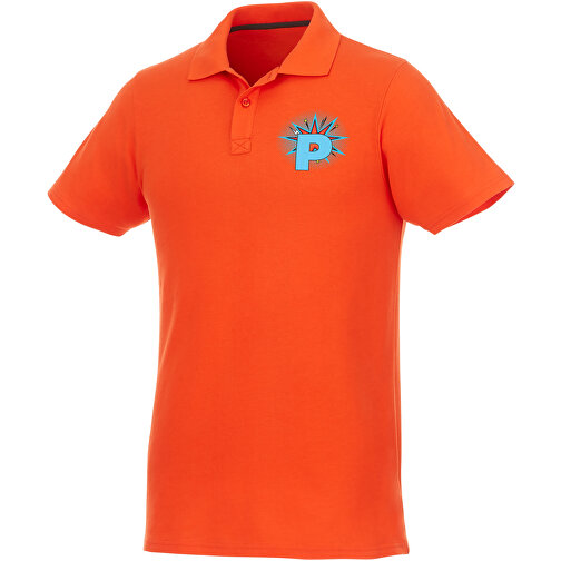 Helios Poloshirt Für Herren , orange, Piqué Strick 100% BCI Baumwolle, 180 g/m2, 3XL, , Bild 2