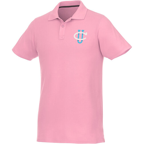 Helios Poloshirt Für Herren , hellrosa, Piqué Strick 100% BCI Baumwolle, 180 g/m2, S, , Bild 2