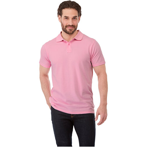 Helios Poloshirt Für Herren , hellrosa, Piqué Strick 100% BCI Baumwolle, 180 g/m2, S, , Bild 8