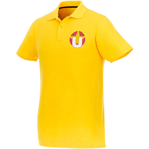 Helios Poloshirt Für Herren , gelb, Piqué Strick 100% BCI Baumwolle, 180 g/m2, 3XL, , Bild 2
