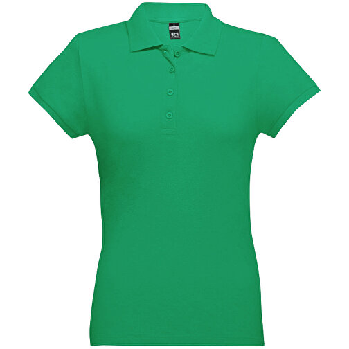 THC EVE. Damen Poloshirt , grün, 100% Baumwolle, L, 64,00cm x 46,00cm (Länge x Breite), Bild 1