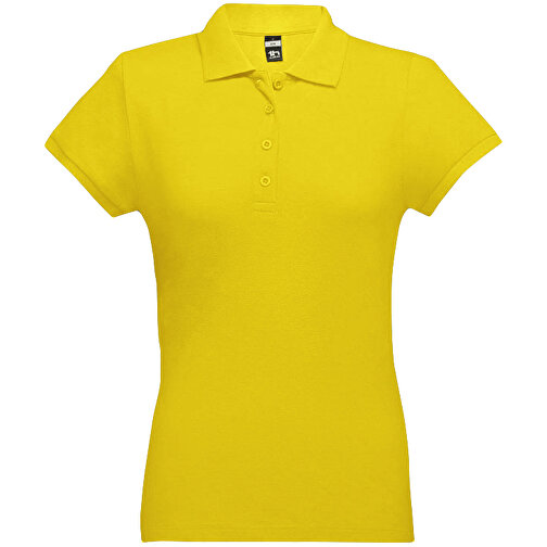 THC EVE. Damen Poloshirt , gelb, 100% Baumwolle, L, 64,00cm x 46,00cm (Länge x Breite), Bild 1