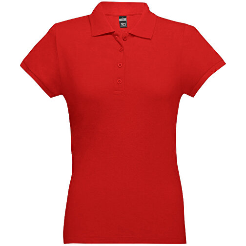 THC EVE. Damen Poloshirt , rot, 100% Baumwolle, XL, 66,00cm x 49,00cm (Länge x Breite), Bild 1