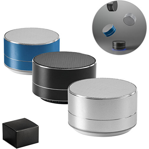 FLOREY. Tragbarer Lautsprecher Aus Aluminium Mit Mikrofon , blau, Aluminium, , Bild 3