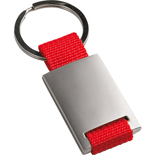 GRIPITCH. Schlüsselanhänger Aus Metall , rot, Metall und Gurtband, , Bild 1