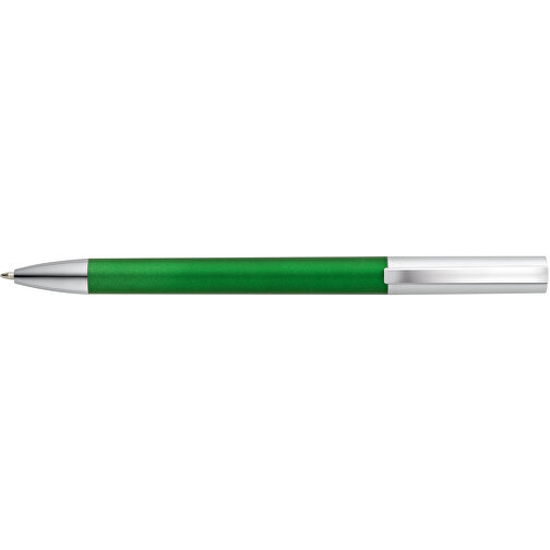 ELBE. Kugelschreiber Mit Drehmechanik, Metallclip , grün, Kunststoff, , Bild 3