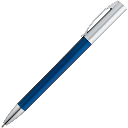 ELBE. Kugelschreiber Mit Drehmechanik, Metallclip , blau, Kunststoff, , Bild 2