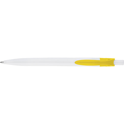 MARS. Kugelschreiber Mit Farbigem Clip , gelb, Kunststoff, , Bild 3