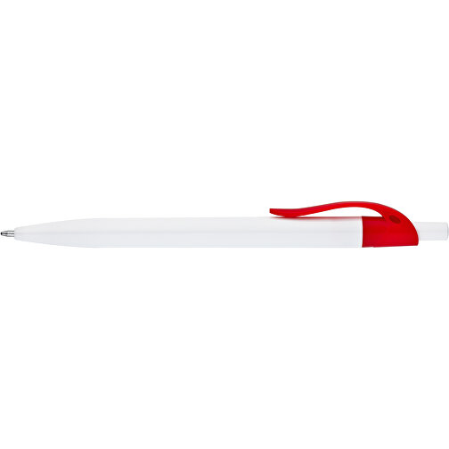 MARS. Kugelschreiber Mit Farbigem Clip , rot, Kunststoff, , Bild 3