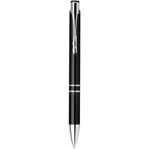 BETA PLASTIC. Kugelschreiber Mit Clip Aus Metall , schwarz, Kunststoff, , Bild 1