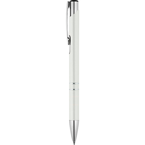 BETA BK. Aluminium-Kugelschreiber Mit Clip , weiss, Aluminium, , Bild 1