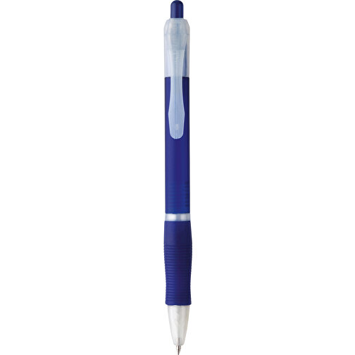SLIM BK. Kugelschreiber Mit Gummigriff , blau, Kunststoff, , Bild 1