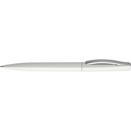 AROMA. ABS-Kugelschreiber Mit Drehmechanik , weiß, ABS Kunststoff, , Bild 3