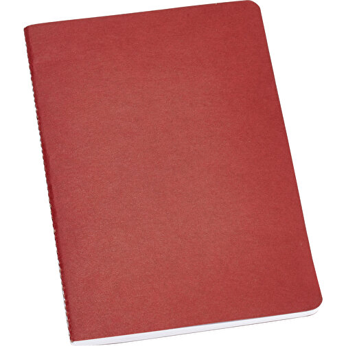 ECOWN. Notizbuch A5 Mit Linierten Blättern , rot, Karton, , Bild 1