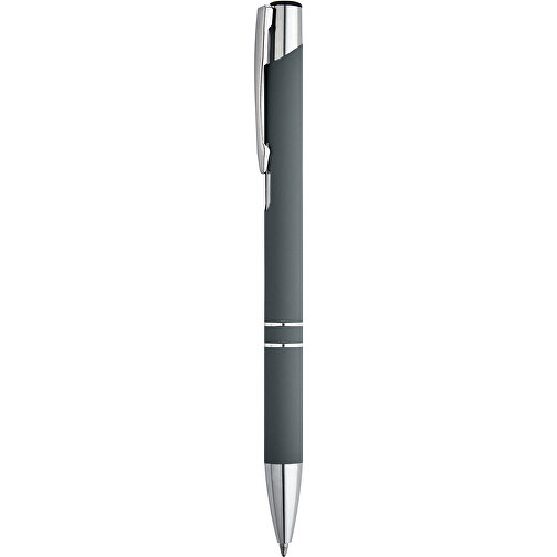 BETA SOFT. Kugelschreiber Aus Aluminium Mit Gummifinish , grau, Aluminium, , Bild 1