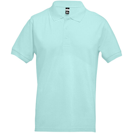 THC ADAM. Kurzarm-Poloshirt Aus Baumwolle Für Herren , menthol grün, 100% Baumwolle, L, 71,50cm x 54,00cm (Länge x Breite), Bild 1