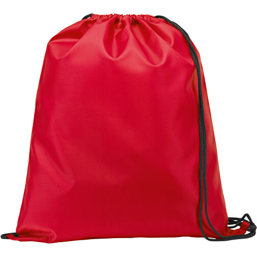 CARNABY. 210D Rucksacktasche Mit Schwarzen Zugbändern , rot, 210D, , Bild 1