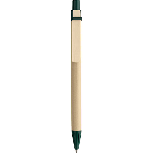 NAIROBI. Kraftpapier-Kugelschreiber Mit Clip , grün, Kraftpapier, , Bild 1