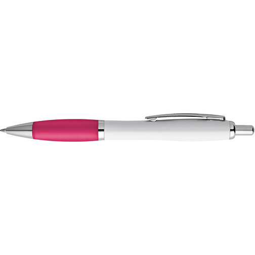 MOVE BK. Kugelschreiber Mit Clip Und Metall Applikationen , rosa, Kunststoff, , Bild 3