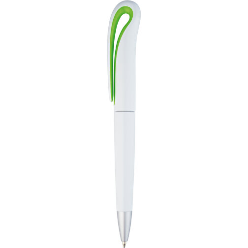 TOUCAN. Kugelschreiber Mit Drehmechanik Und Clip , hellgrün, Kunststoff, , Bild 1