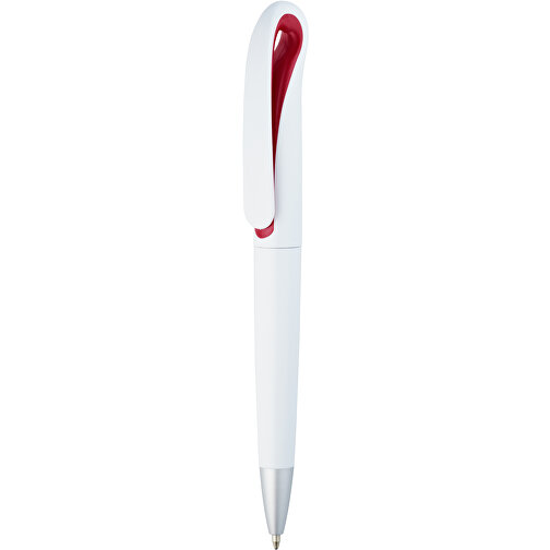 TOUCAN. Kugelschreiber Mit Drehmechanik Und Clip , rot, Kunststoff, , Bild 1