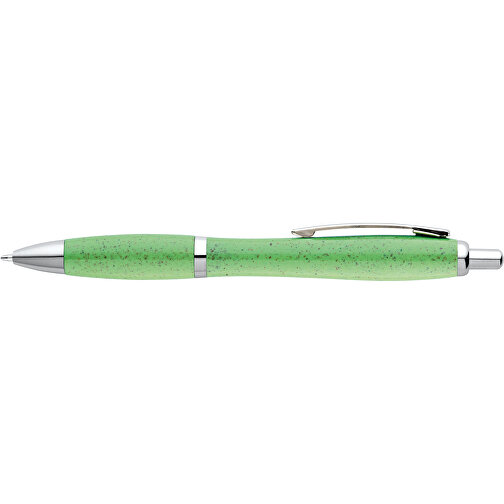 TERRY. Kugelschreiber Aus Weizenstrohfaser Und ABS , hellgrün, Weizenstrohfaser und ABS, , Bild 3