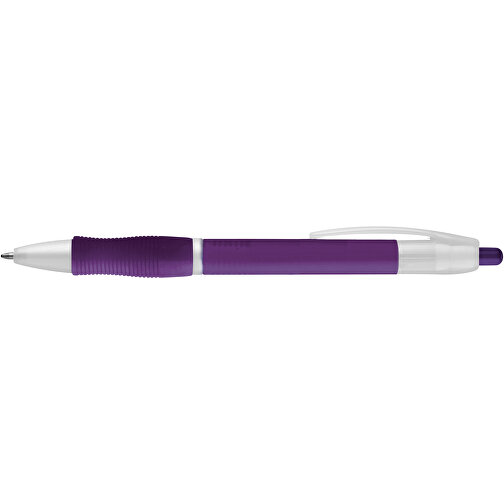 SLIM BK. Kugelschreiber Mit Gummigriff , lila, Kunststoff, , Bild 3
