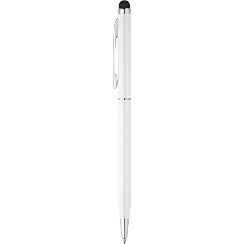 ZOE BK. Kugelschreiber Aus Aluminium Mit Touchpen-Spitze , weiß, Aluminium, , Bild 1