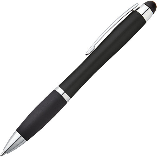 HELIOS. Kugelschreiber Mit LED-Licht (Logo) , schwarz, Kunststoff, , Bild 2