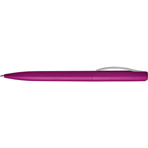 AROMA. ABS-Kugelschreiber Mit Drehmechanik , dunkelrosa, ABS Kunststoff, , Bild 3