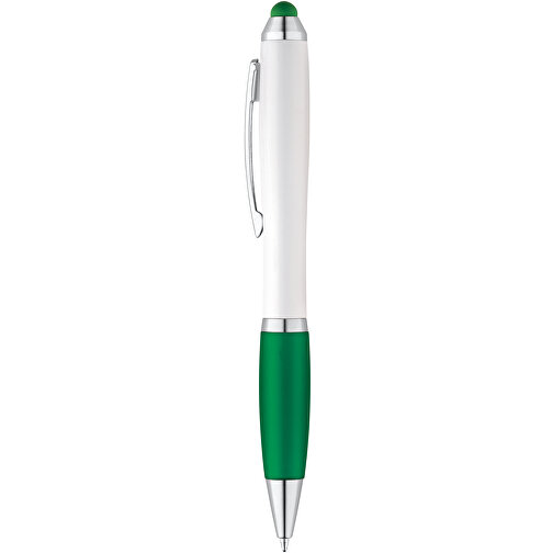 SANS. Kugelschreiber Mit Drehmechanik Und Metallclip , grün, Kunststoff, , Bild 1