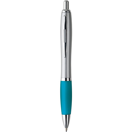 SWING. Kugelschreiber Mit Clip Aus Metall , hellblau, Kunststoff, , Bild 1