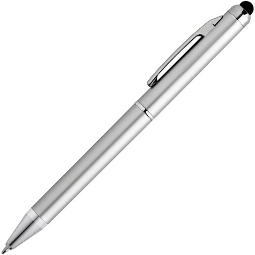 ESLA. Kugelschreiber Mit Metallfinish , satinsilber, Kunststoff, , Bild 2