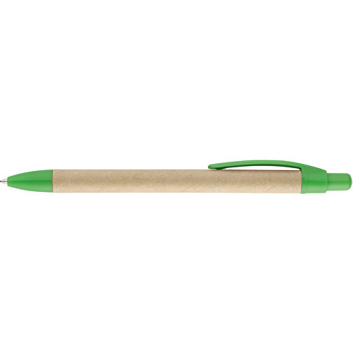 REMI. Kraftpapier-Kugelschreiber Mit Clip , grün, Kraftpapier, , Bild 3