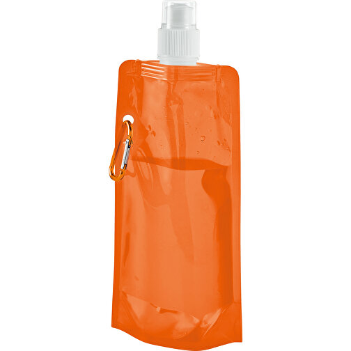 KWILL. 460 Ml PE-Faltflasche , orange, PE, , Bild 1