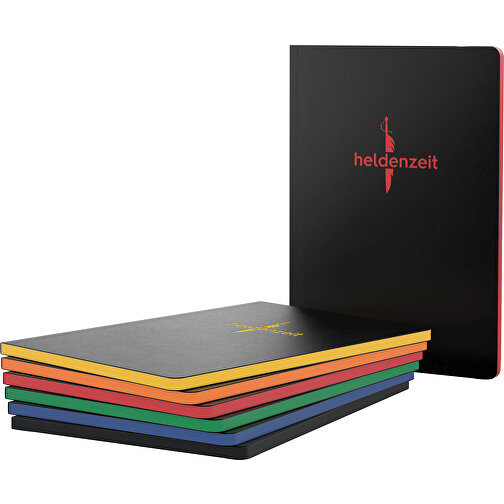 Notizbuch Tablet-Book Slim Bestseller Pocket, Orange , schwarz, orange, Hochweißes Schreibpapier 80 g/m², 15,20cm x 9,40cm (Länge x Breite), Bild 2