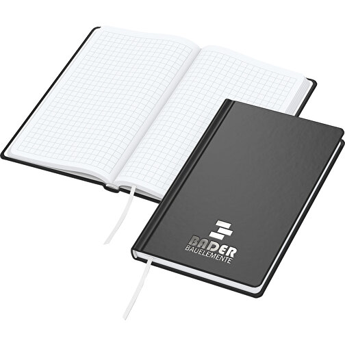 Notisbok Easy-Book Basic bestselger Pocket, svart, sølv preging, Bilde 1