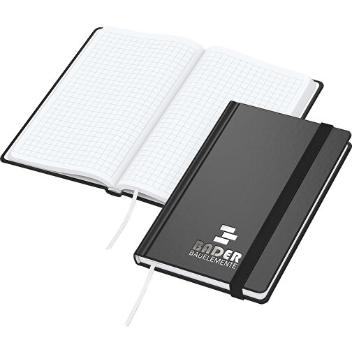 Notesbog Easy-Book Comfort Pocket Bestseller, sort, sølvfarvet prægning, Billede 1