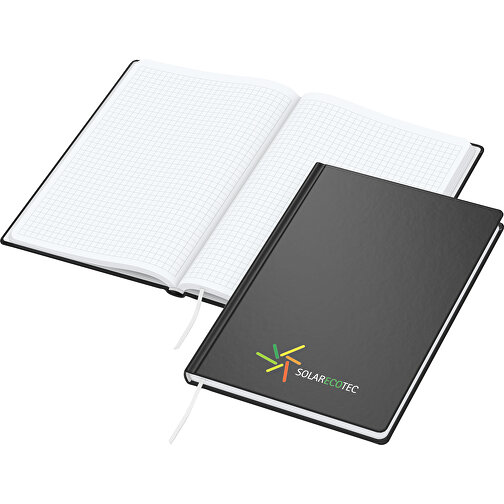 Notebook Easy-Book Basic A5 Bestseller, czarny, sitodruk cyfrowy, Obraz 1