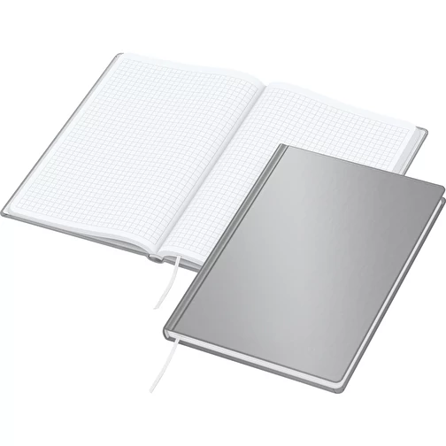 Carnet de notes Easy-Book Basic A5 Bestseller, gris argenté, sérigraphie numérique, Image 2