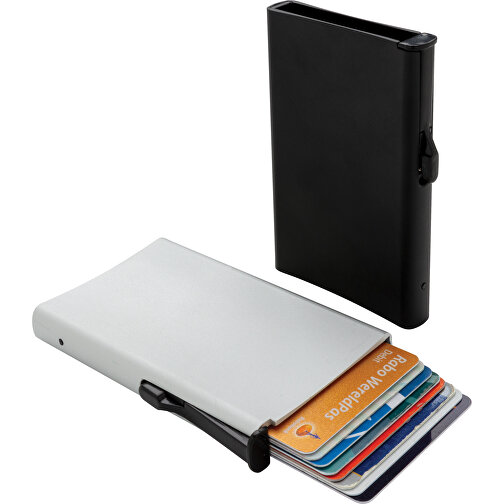 Aluminium RFID Kartenhalter, Schwarz , schwarz, Aluminium, 6,40cm x 9,90cm (Länge x Höhe), Bild 6